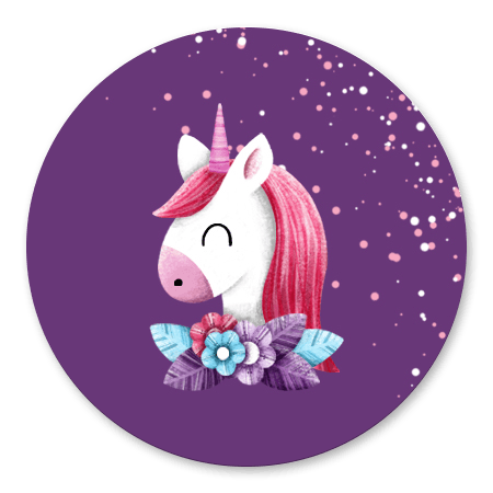 Unicorn met confetti